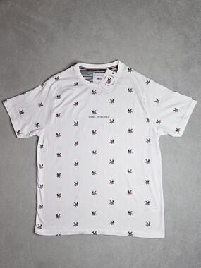 Denim & Flower Ricky Singh "Home of the Free" White Eagle Graphic T-Shirt XL